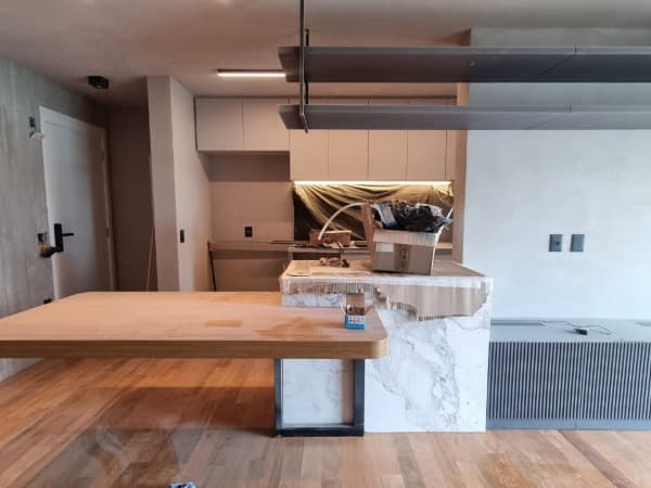 Acompanhamento de obra residencial em andamento